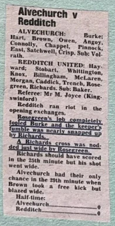 Alvechurch v Redditch