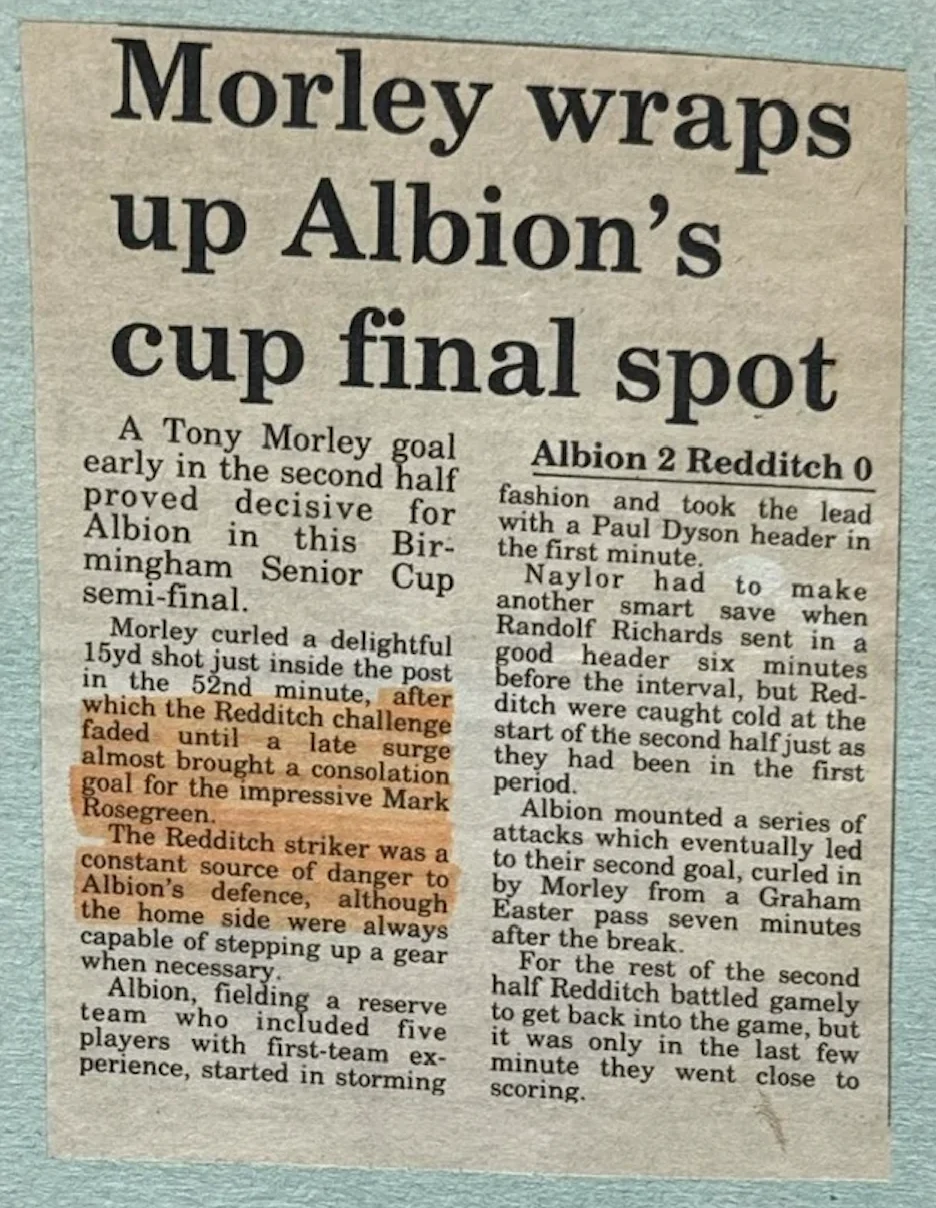 Morley wraps up Albion's cup final spot