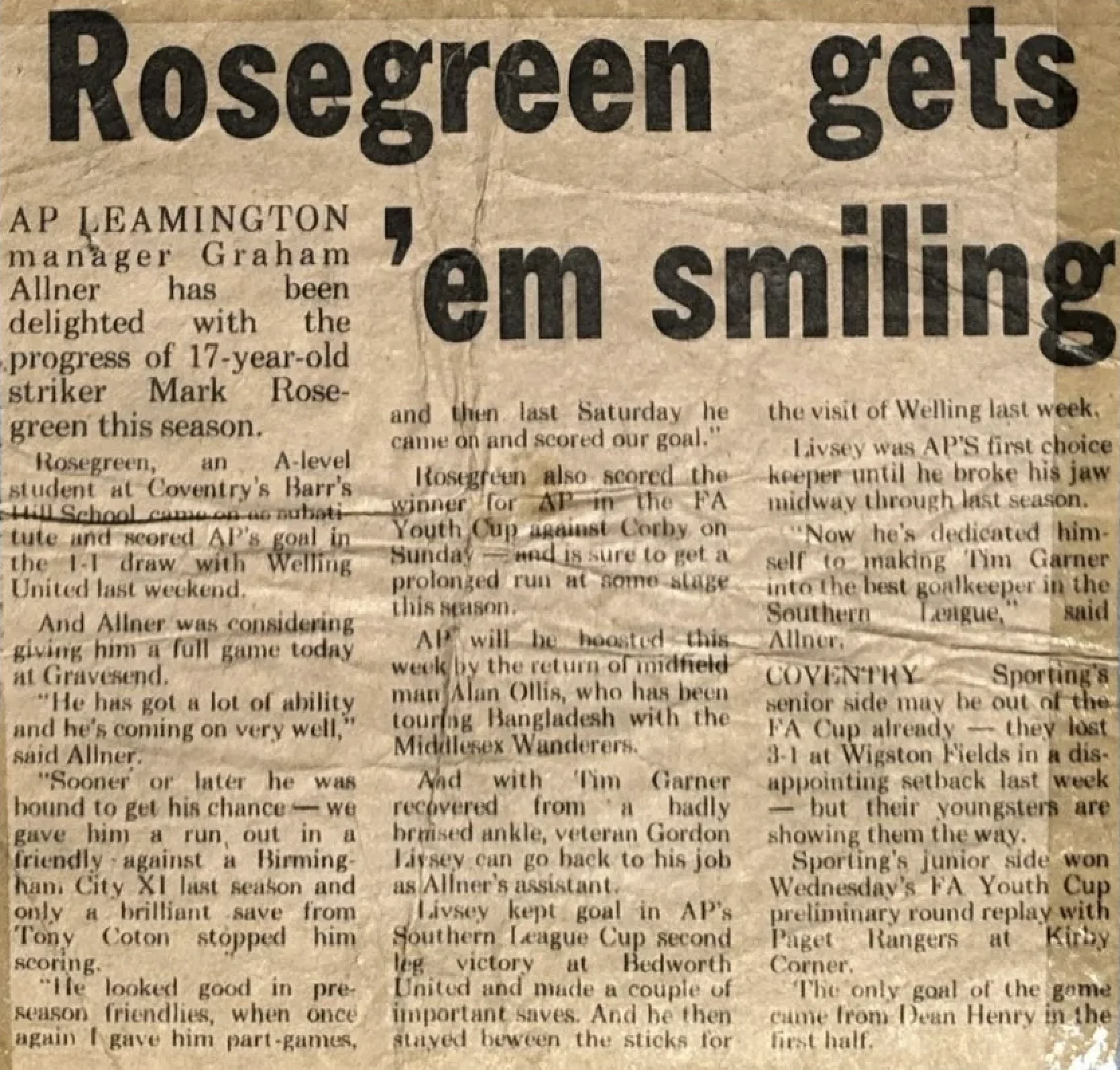 Rosegreen gets 'em smiling